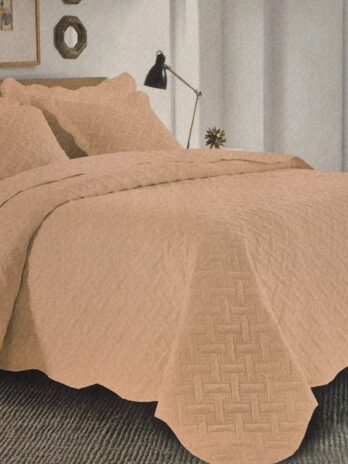 Cubrecama Reversible Beige