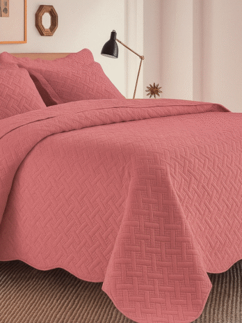 Cubrecama Reversible Rosado