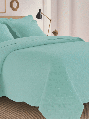 Cubrecama Reversible Menta
