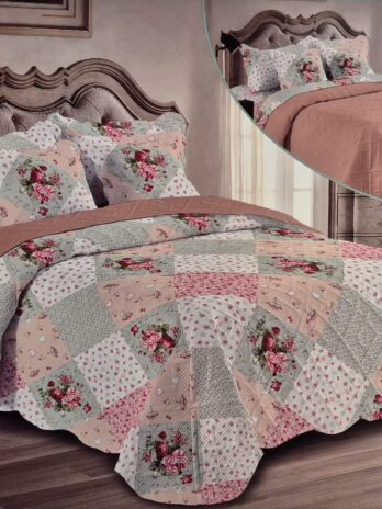 Cubrecama Rosa Floral