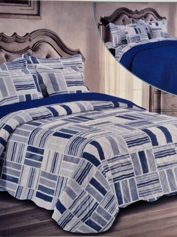 Cubrecama Azul y Blanco